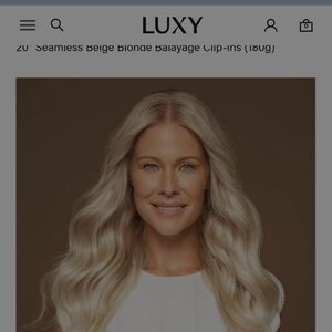 Luxy 20 In Seamless Beige Blonde Balayage, 10 Peice Complete Set
